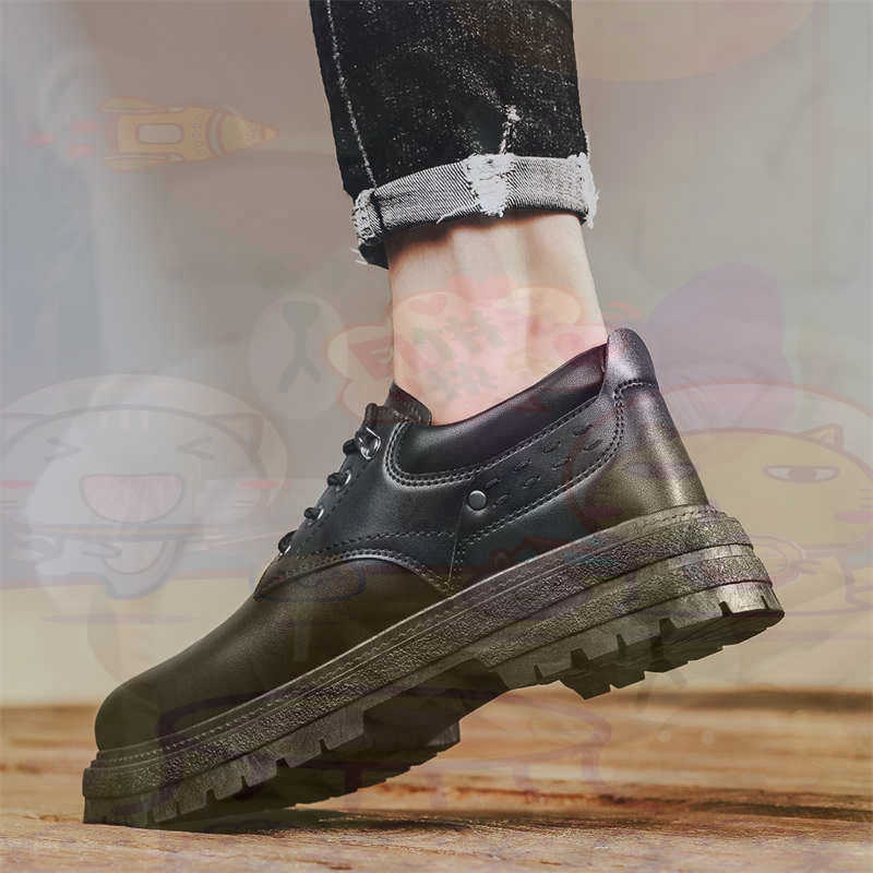 Streetwear Brand Design Ideas - أحذية رياضية رجالية من الجلد الطبيعي
