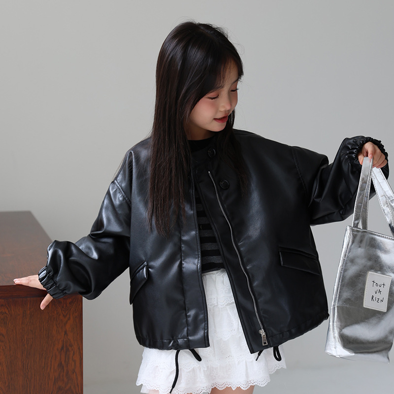 Streetwear Brand Logo - 2-12Y الفتيات الحلو الأسود الوردي روك